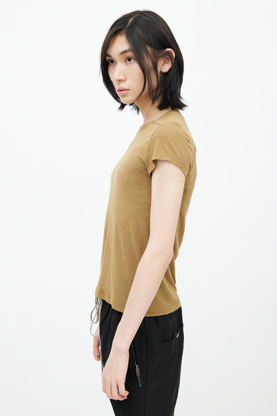 Rick Owens // SS 2019 Babel Khaki T-Shirt – VSP Consignment