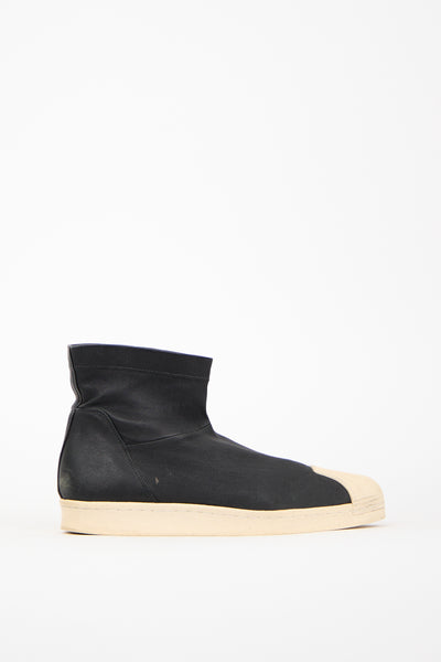 adidas Rick Owens ブーツ 38 RICK OWENS x adidas Superstar Ripple Suede Sneaker Boots (9 US