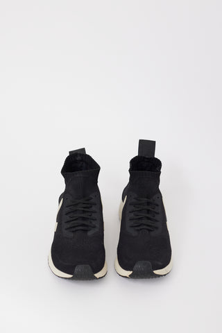 Rick Owens x Veja Black Sock Sneaker