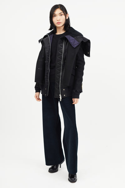 Sacai-Black-Wool-Peacoat-