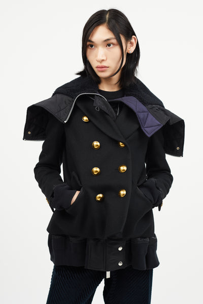 Sacai-Black-Wool-Peacoat-
