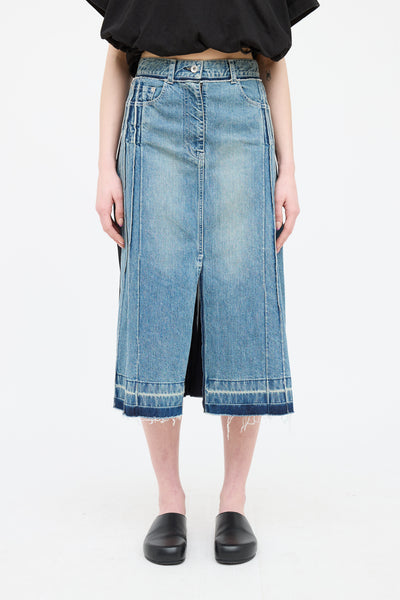 Sacai // Denim Pleat Panel Skirt – VSP Consignment