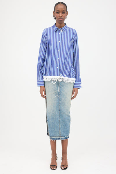 Sacai // Striped Drawstring Shirt – VSP Consignment