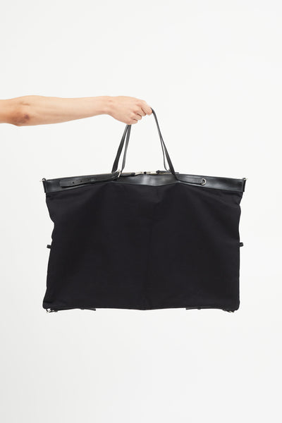 Saint Laurent Black Canvas Large Id Convertible Bag for Men