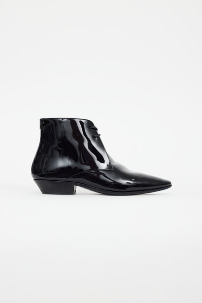 Patent leather deals short boots