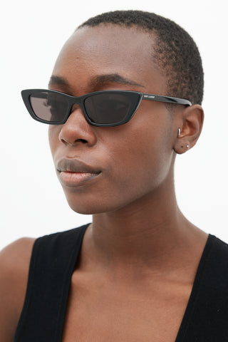 Saint Laurent // Black SL277 Small Tapered Sunglasses – VSP