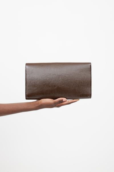 Saint-louis leather clutch bag Louis Vuitton Brown in Leather