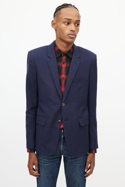 Wool Two-Button Blazer