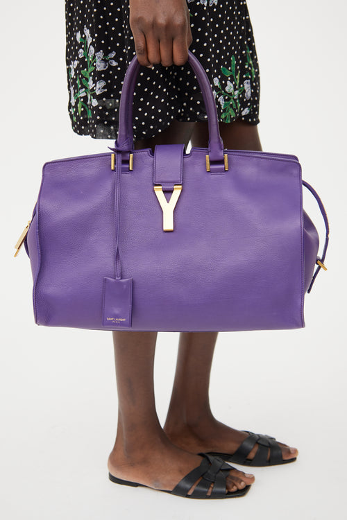 Saint Laurent Purple Cabas Chyc Bag