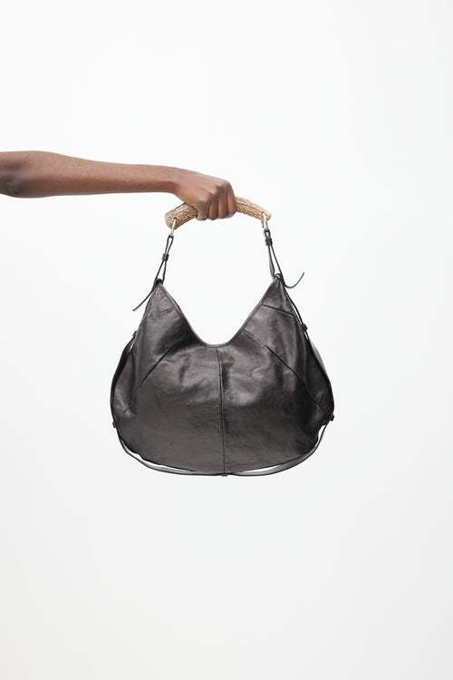 Saint Laurent Vintage Black Mombasa Tote Bag