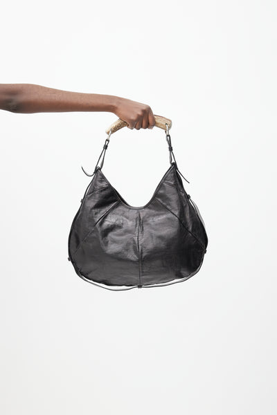 Saint Laurent // Dark Brown Mombasa Horn Tote Bag – VSP Consignment
