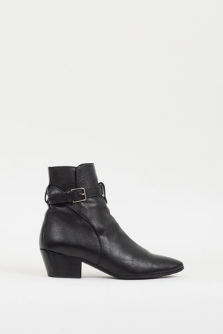 Saint Laurent // Black Leather Wyatt Jodhpur Boot – VSP Consignment