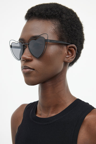 Saint Laurent // LouLou Heart Sunglasses – VSP Consignment