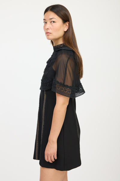 Eyelet Ruffled Dress main image 1