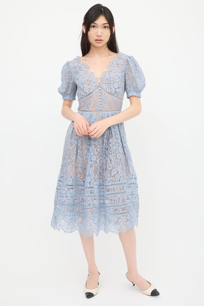 Shona Joy Cornflower Blue Midi Dress Midi Dress Lace Dress Cornflower Blue  Dress Uk Yumi Blue