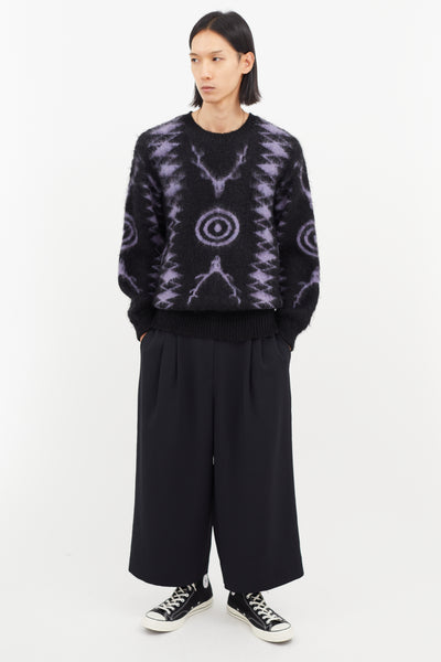 South2 West8 // Black & Purple Mohair Knit Sweater – VSP