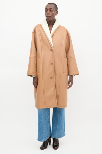 Stand Studio // Brown Faux Leather Dolores Coat – VSP Consignment