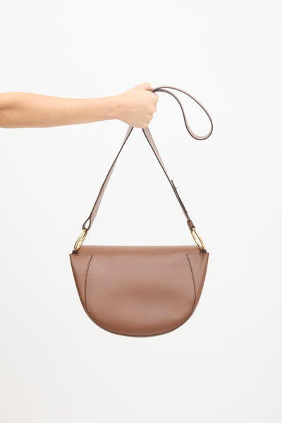 Stella McCartney // Brown Vegan Leather Marlee Logo Bag – VSP