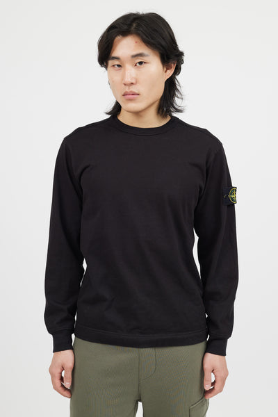 Stone Island // Black Long Sleeve Patch Sweater – VSP Consignment