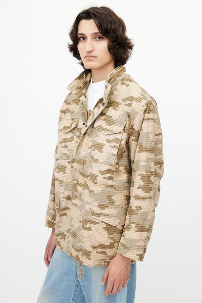 Beige Logo Camo M65 Jacket Medium