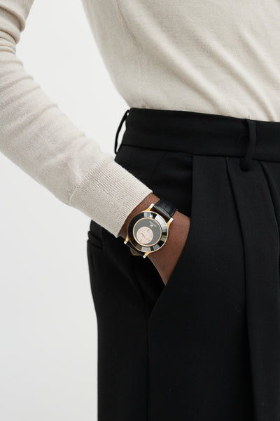 Swarovski // Black & Gold Octea Asymmetrical Crystal Watch – VSP Consignment