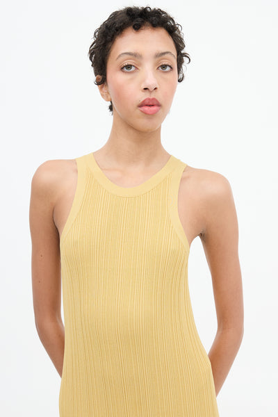 Toteme // Yellow Seamless Rib Tank Dress – VSP Consignment