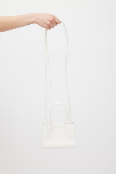 Telfar // White Mini Shopping Bag – VSP Consignment