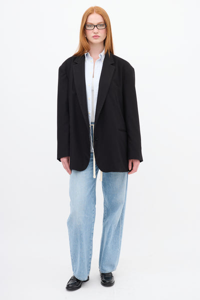 The Frankie Shop // Black Oversized Boyfriend Blazer – VSP