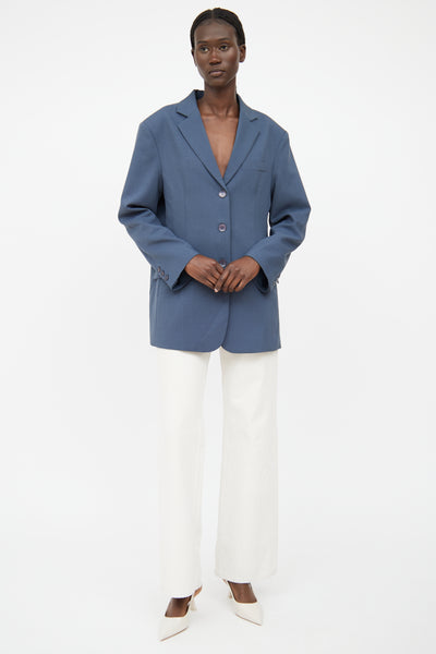 The Frankie Shop // Dark Notched Lapel Blazer – VSP Consignment