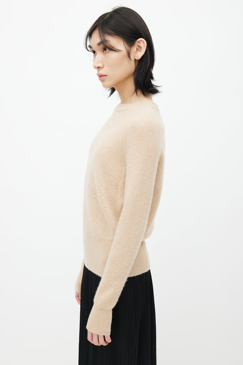 The Row Beige Camel Knit Sweater