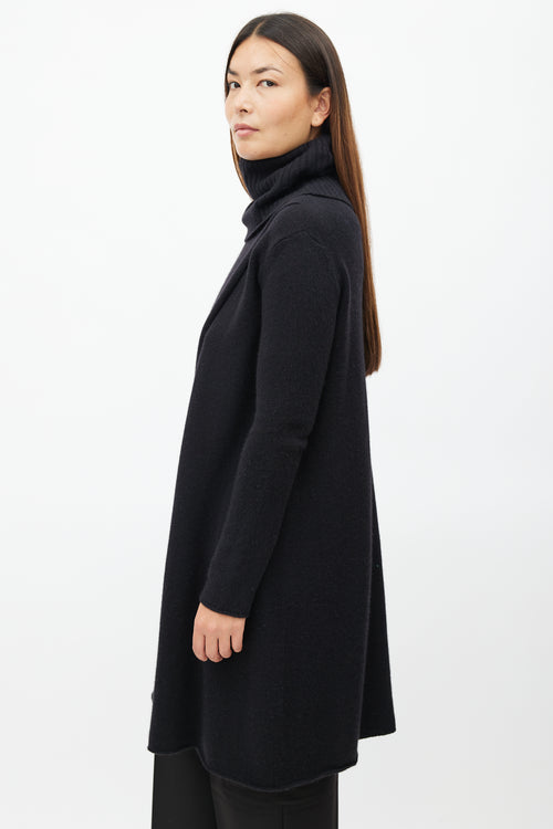 The Row Black Cashmere Knit Sweater Dress
