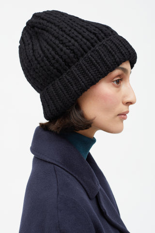 The Row Black Ayfer Cashmere Hat