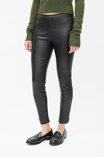 The Row // Black Leather Legging – VSP Consignment
