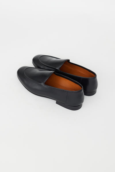 The Row // Black Leather Loafer – VSP Consignment