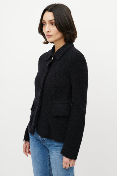 The Row // Black Boucle Annica Jacket – VSP Consignment