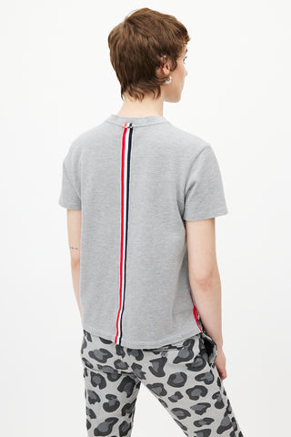 Thom Browne Grey & Multicolour Stripe T-Shirt