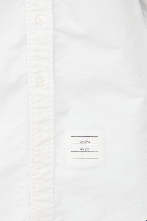 Thom Browne White Bar Oxford Shirt