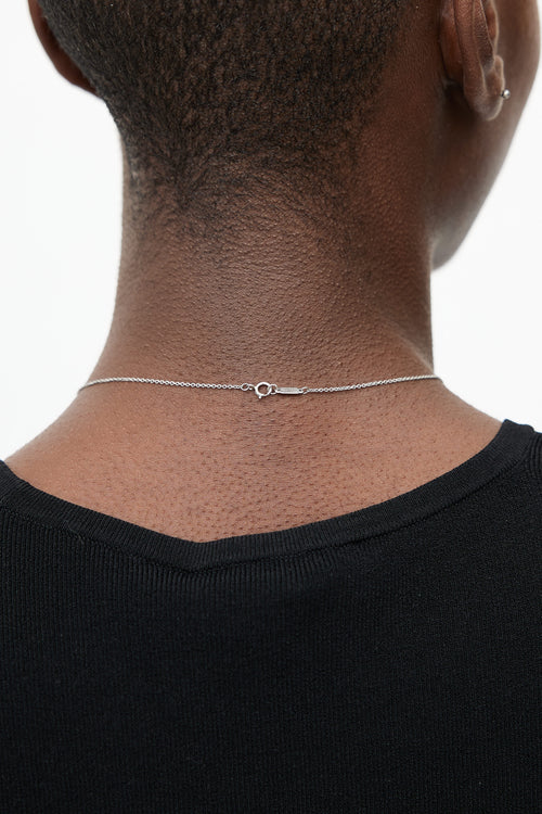Tiffany & Co. 18K White Gold Diamond Heart Necklace