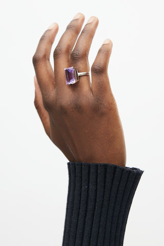 Tiffany & Co. Silver & Purple Gemstone Ring
