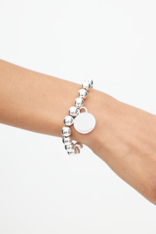 Tiffany & Co. Sterling Silver HardWear Ball Tag Bracelet