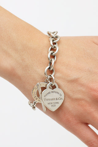 Tiffany & Co. 925 Heart Toggle Bracelet