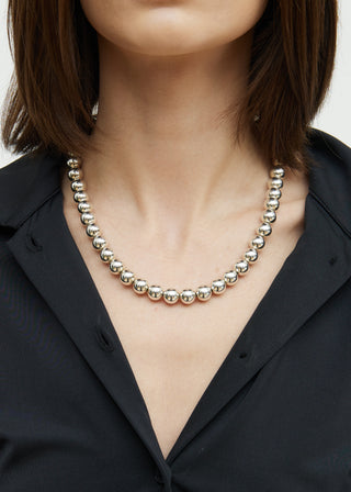 Tiffany & Co. Sterling Silver Hardware Ball Necklace