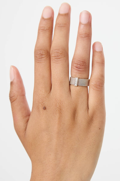 Tiffany Sterling Silver Tiffany Ring Silver Mesh Tiffany