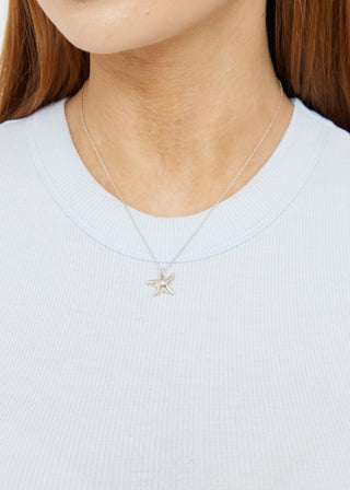 Tiffany & Co. Sterling Silver Dia Starfish Necklace