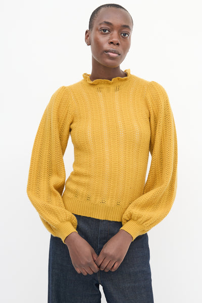 トップス andqual gold button puff sleeeve knit Puff short-sleeve plush sweater | Vero Moda | Wardrobe Staples