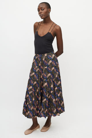 Ulla Johnson // Multicolour Patterned Midi Skirt – VSP Consignment