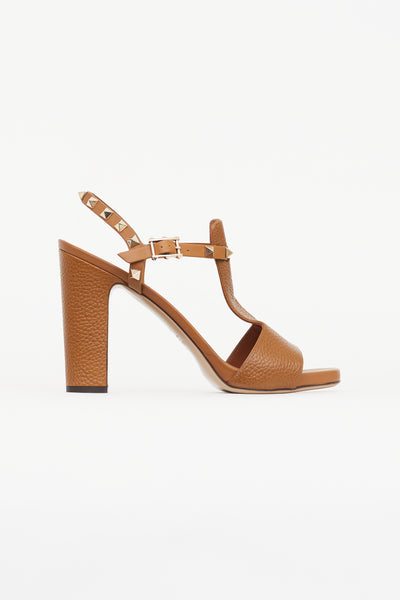 Valentino on sale rockstud brown