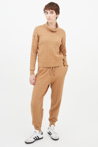 Veronica Beard // Brown Cableknit Sweater – VSP Consignment