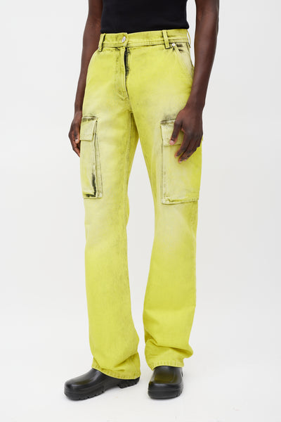 Versace-Green-Acid-Wash-Cargo-