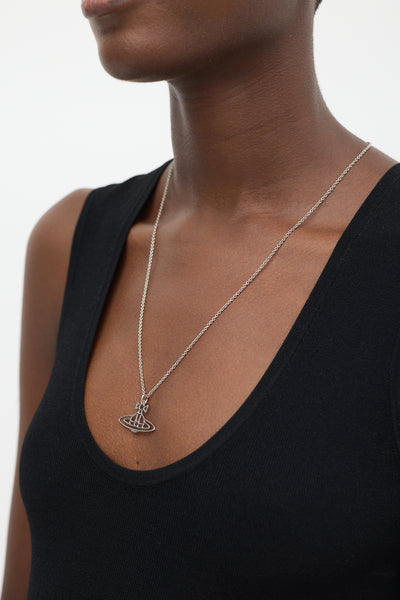 Vivienne Westwood // Silver Orb Pendant Necklace – VSP Consignment